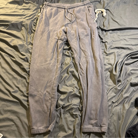 SAMARIA LEAH Womens Cotton Sweatpants Joggers Size L Lace Tie Back